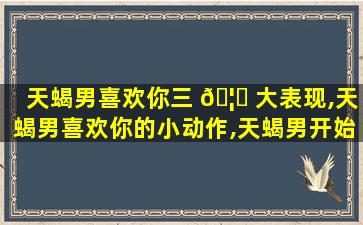 天蝎男喜欢你三 🦆 大表现,天蝎男喜欢你的小动作,天蝎男开始动情的细节 🌾